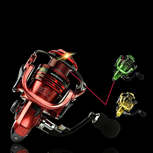 Amazon | 釣りリール スピニング釣りリール ゴールド グリーン レッド
